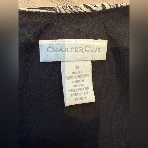 Charter Club Black and White Swirl A-Line Maxi Skirt - Picture 3 of 8